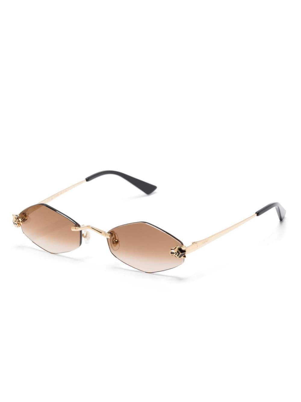 Tiger Head-plaque geometric-frame sunglasses - 2