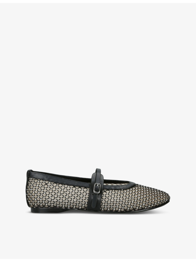 Rejoice-MR rhinestone-embellished mesh flats 1