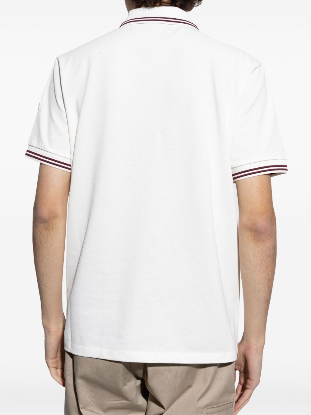 logo-patch polo shirt - 4