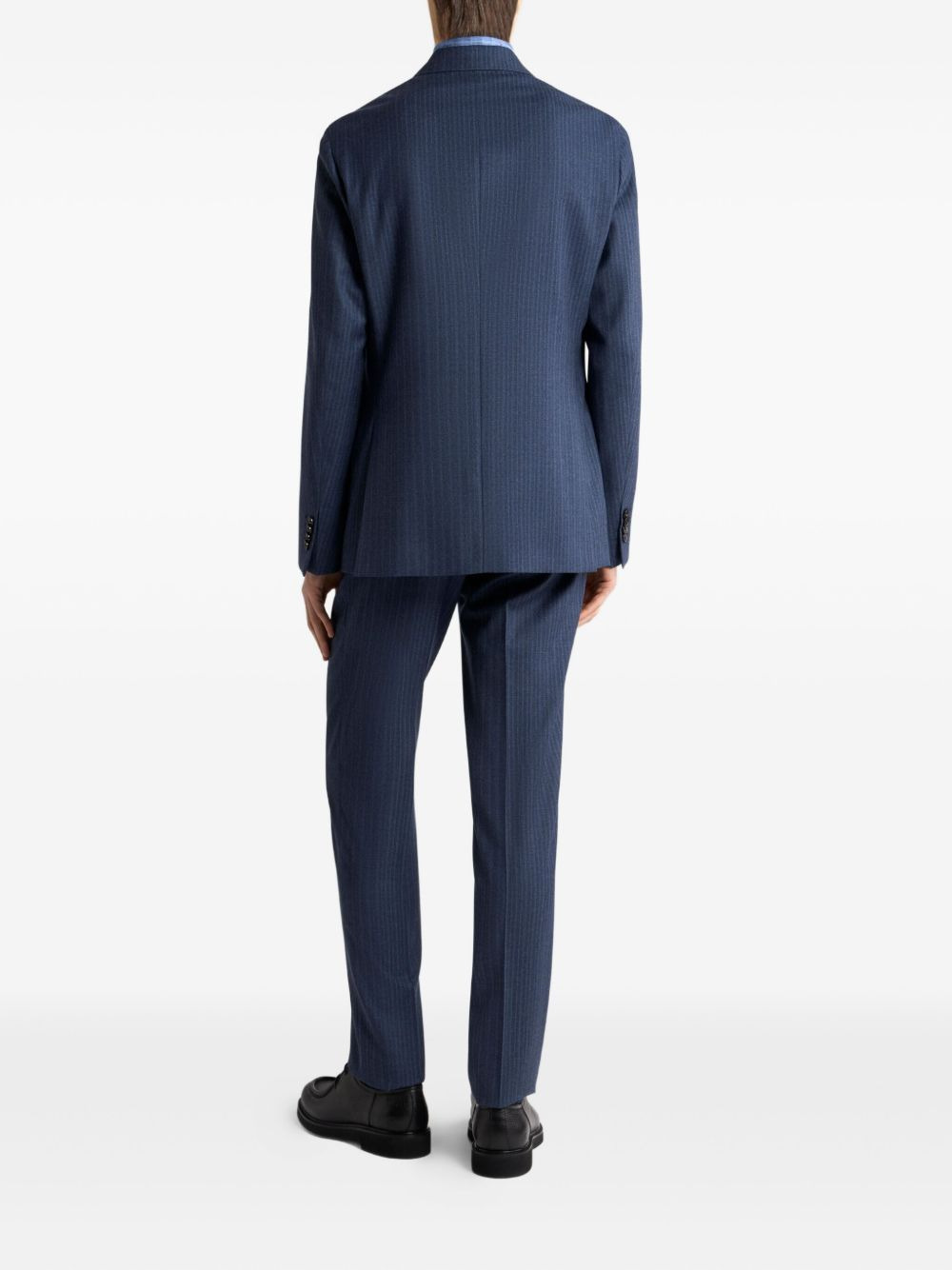pinstripe wool suit - 3