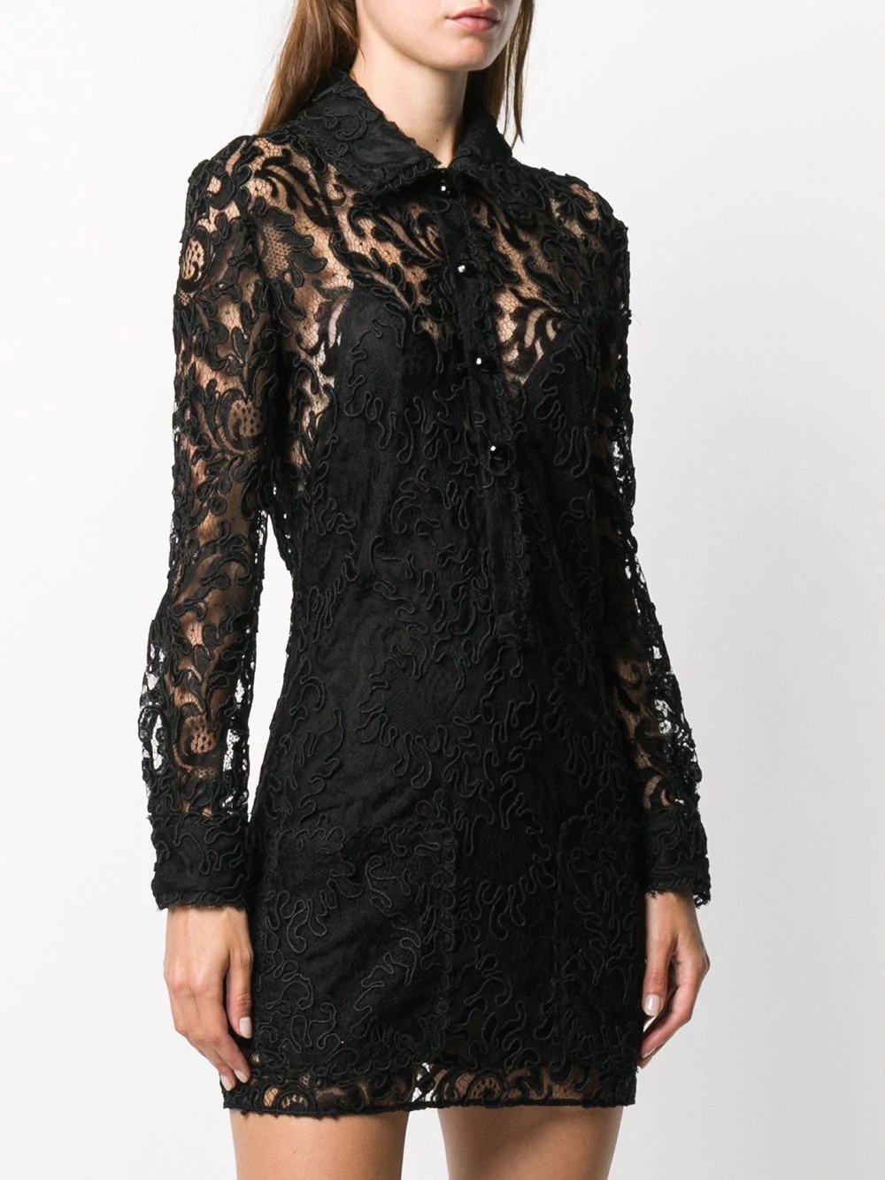 lace shirt dress - 3