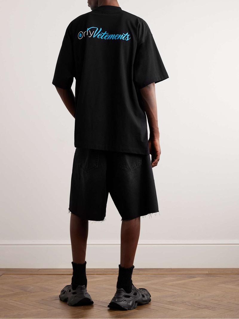 VETEMENTS Logo-Print Cotton-Jersey T-Shirt outlook