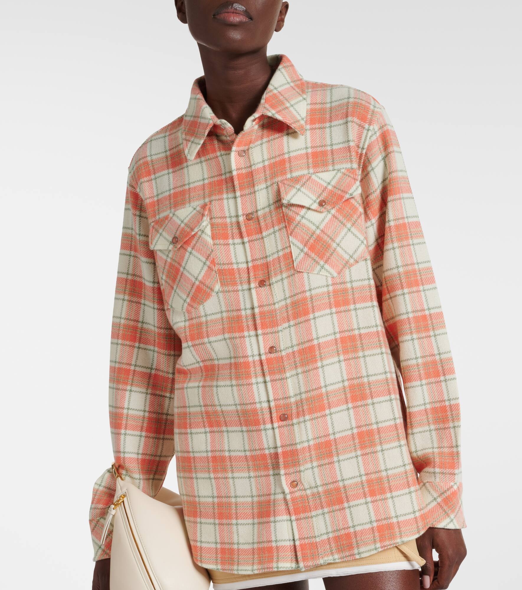 Tartan cashmere shirt - 6