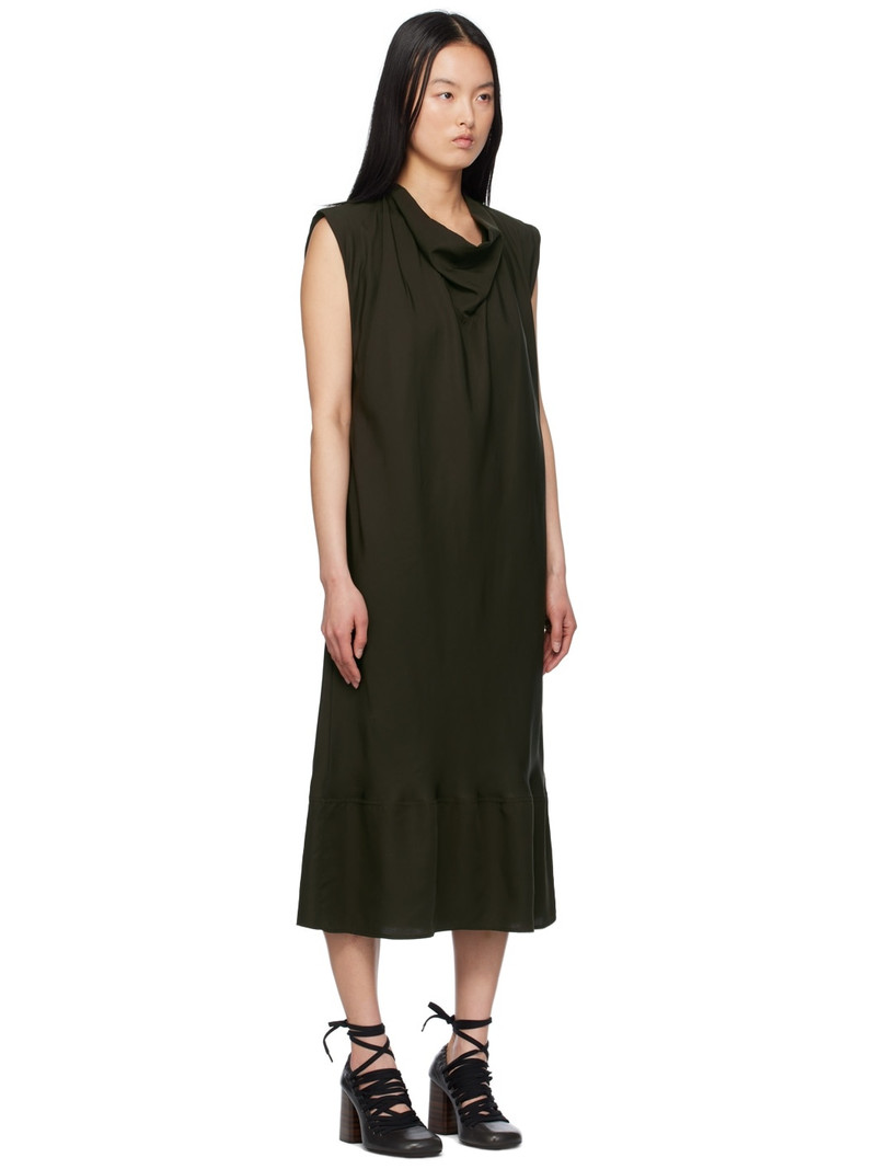 Brown Foulard Midi Dress 2