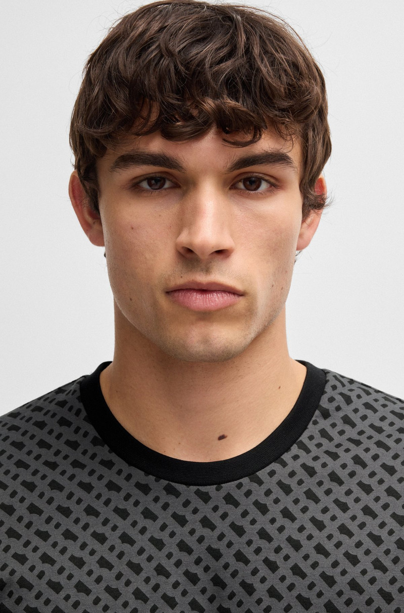 INTERLOCK-COTTON PAJAMA T-SHIRT WITH DOUBLE B MONOGRAM PRINT 5