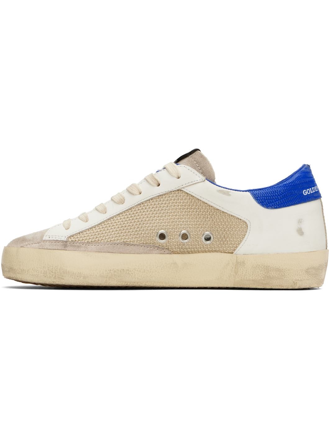 Beige & Off-White Super-Star Sneakers - 3