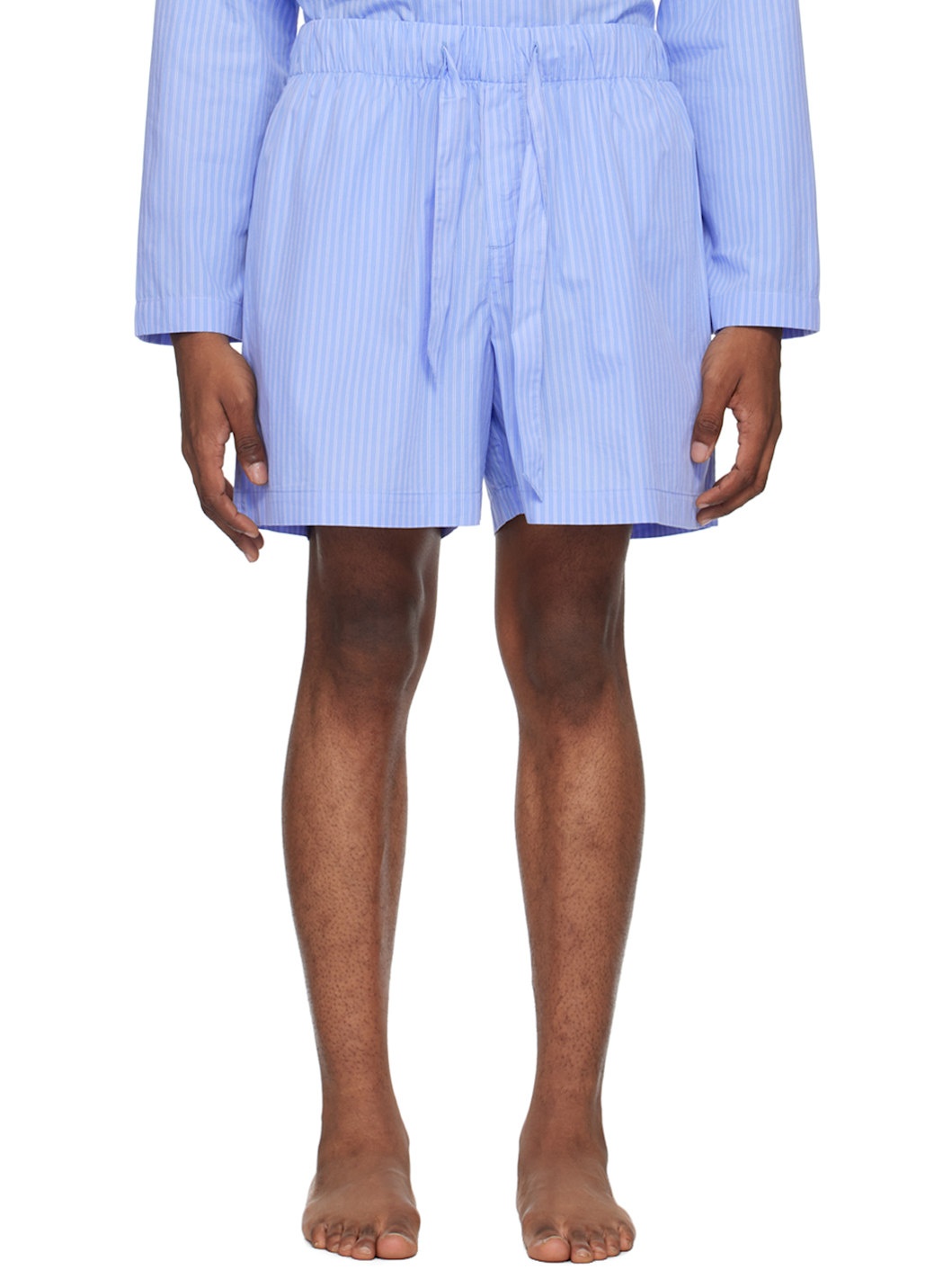Blue Drawstring Pyjama Shorts - 1