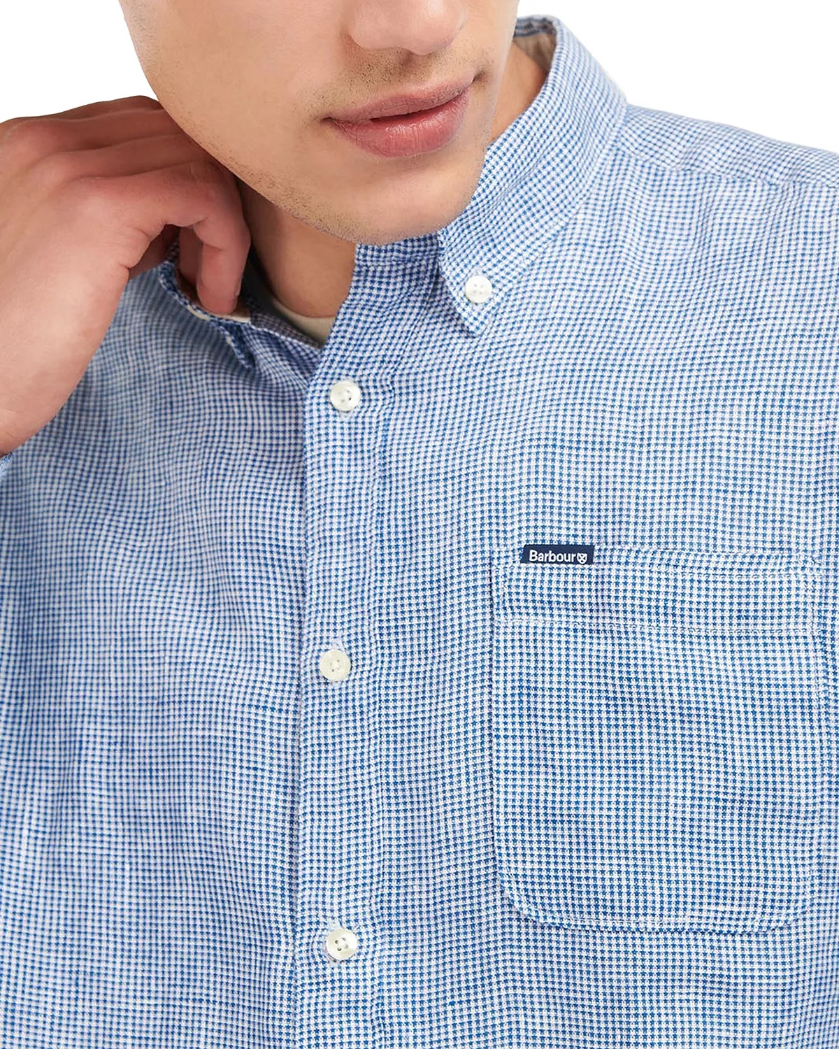 Linton Long Sleeve Micro Check Pattern Shirt - 4