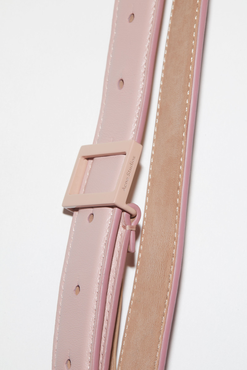 Leather buckle belt - Powder pink 4