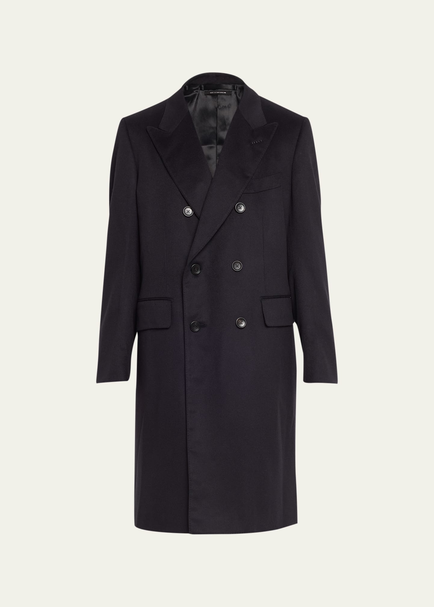 Men's Tailored Cashmere Double-Breasted Overcoat - 1