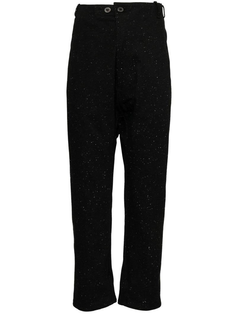 dyed drop-crotch trousers 1