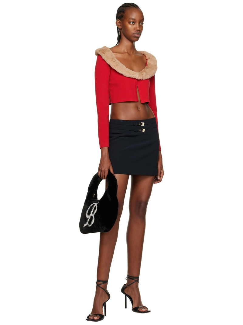 Blumarine Black Buckle Miniskirt outlook