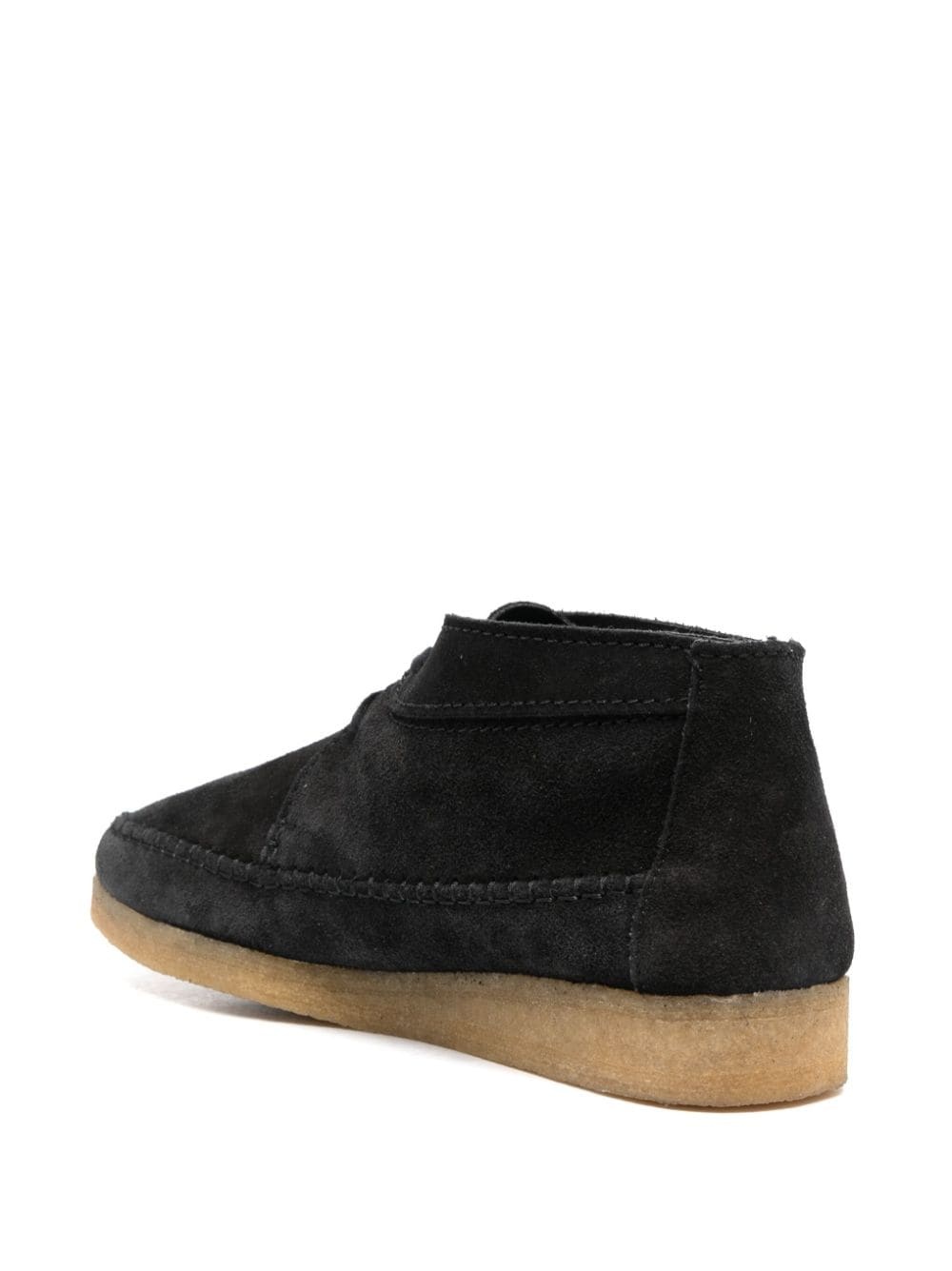 stitch-detail suede boots - 3