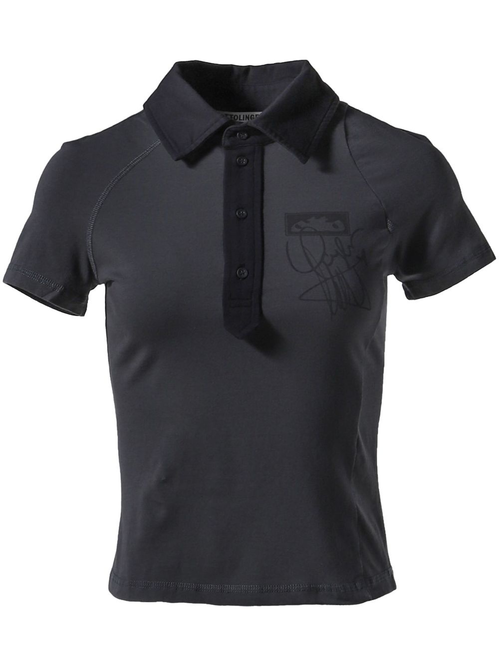 graphic-print polo top - 1