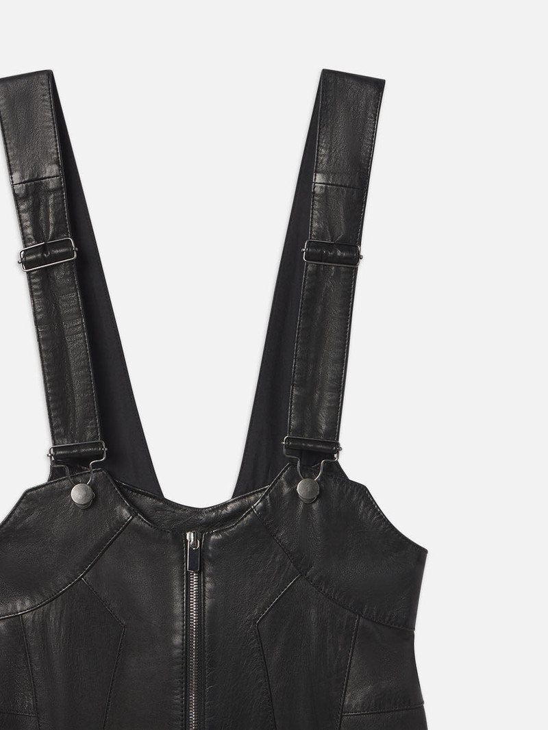 Leather Overall in Black 3