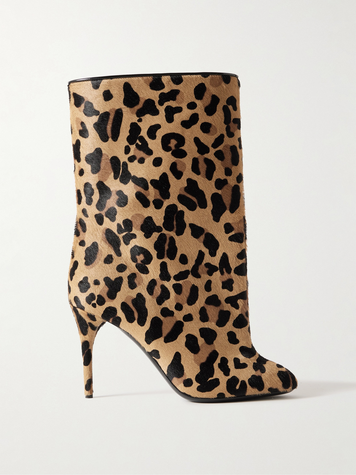 90 Leopard-print Calf Hair Ankle Boots - 1