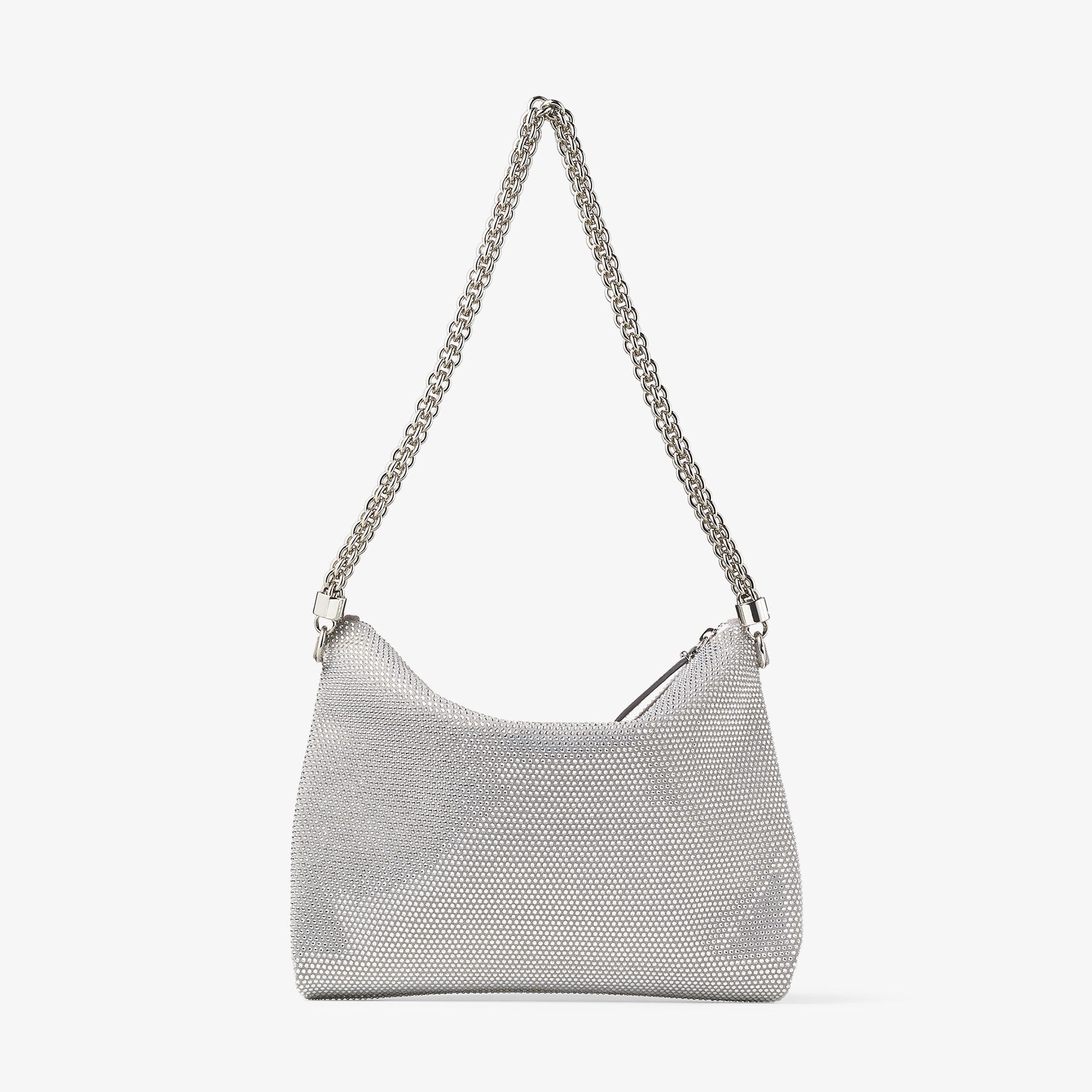 Callie Shoulder
Silver Suede Shoulder Bag with Crystals - 6