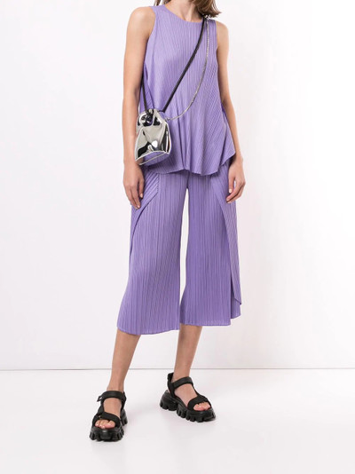 Pleats Please Issey Miyake pleated cropped trousers outlook