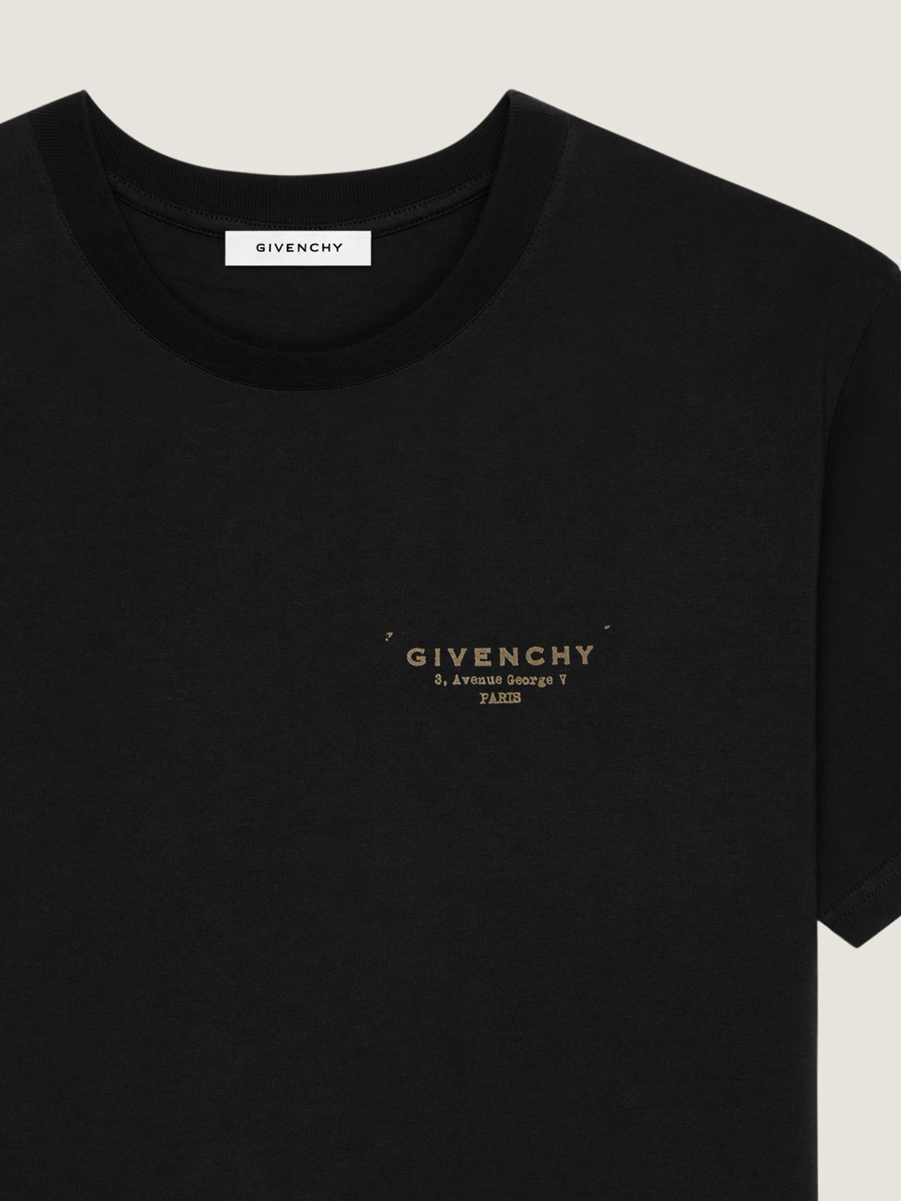 T-SHIRT IN COTTON WITH GIVENCHY STAMP PRINT - 2