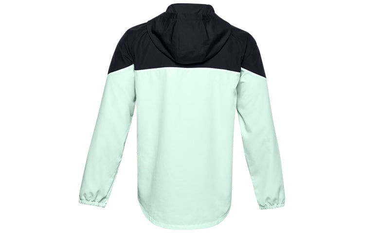 Men's Under Armour Futures Mixed Anorak Jacket Black Green 1358231-002 - 2