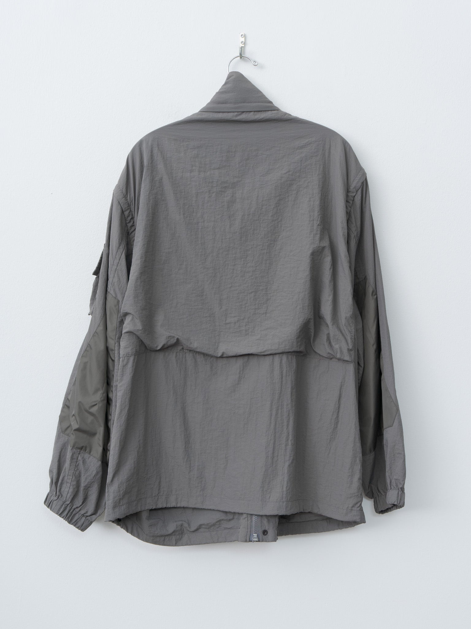 Nylon Multi Pockets Detachable Utility Blouson - Charcoal Khaki - 9