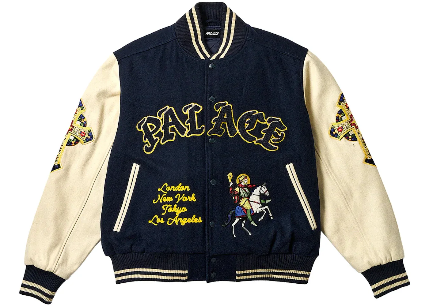 Palace Saints Varsity Jacket Navy - 1