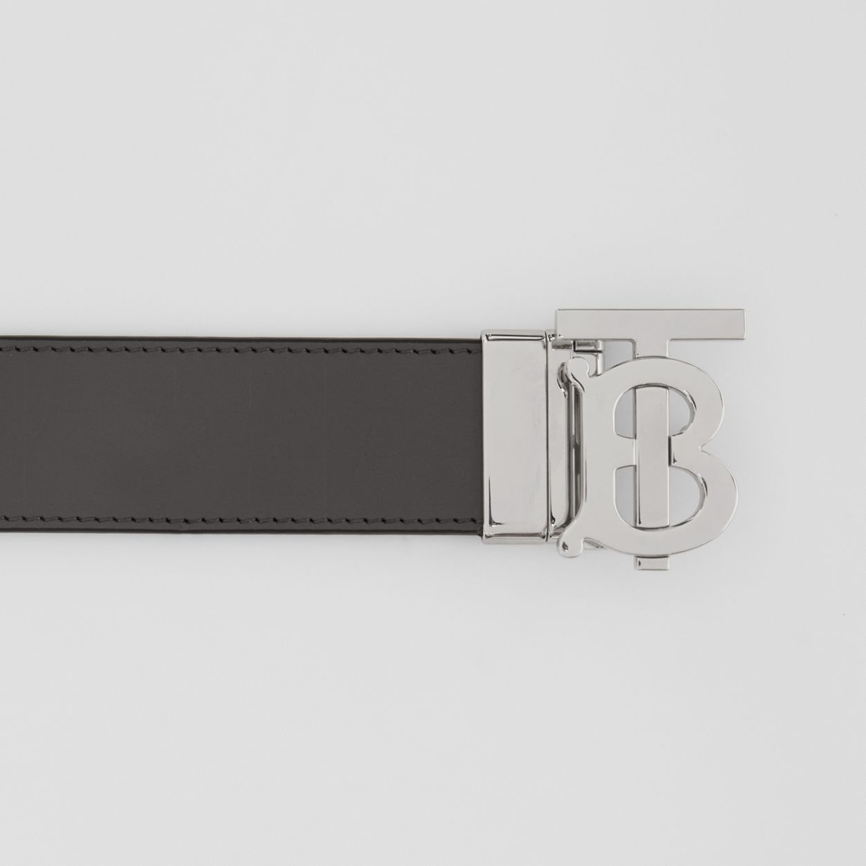 Reversible Monogram Motif Embossed Leather Belt - 2