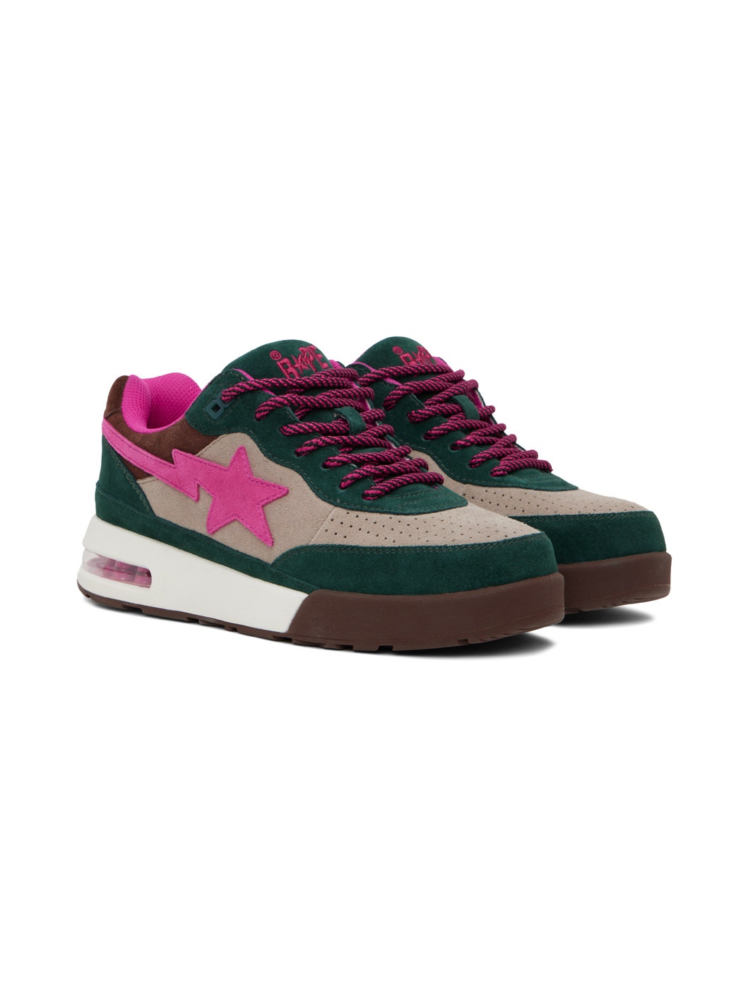 Green & Pink Road Sta #1 M2 Sneakers - 4