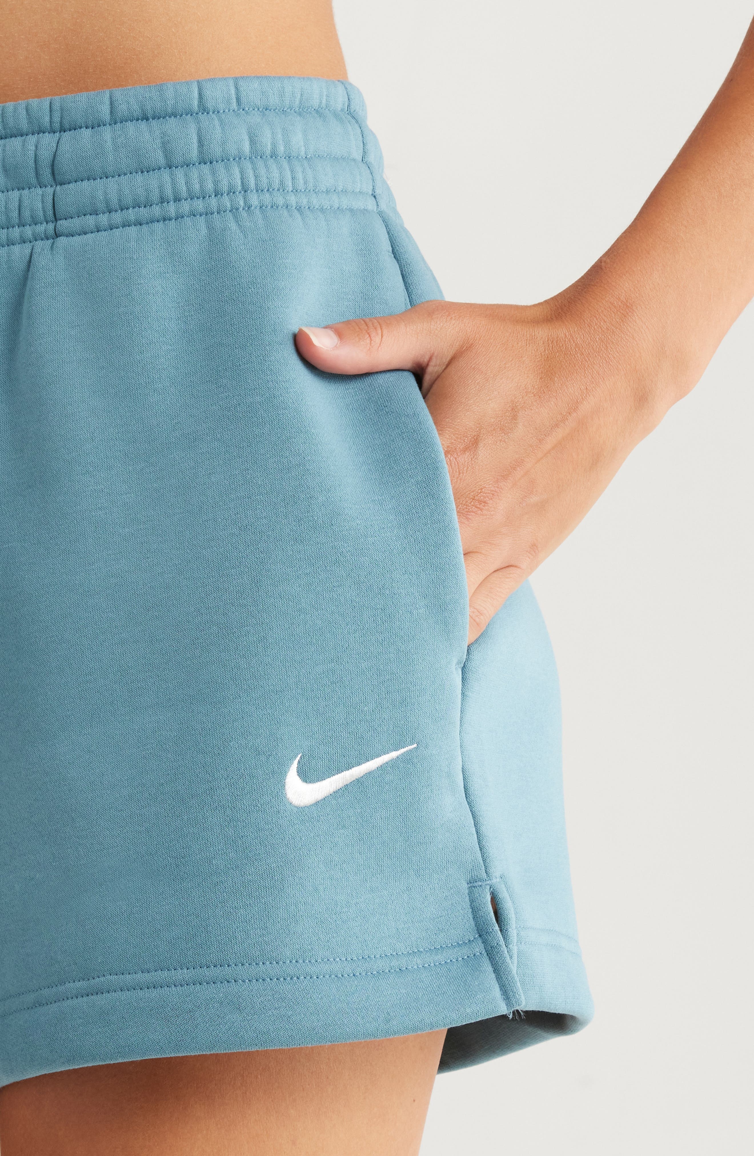 Nike Sportswear Phoenix Fleece Mid-Rise 4-Inch Shorts in 006 Smk Bl/sail at Nordstrom - 4
