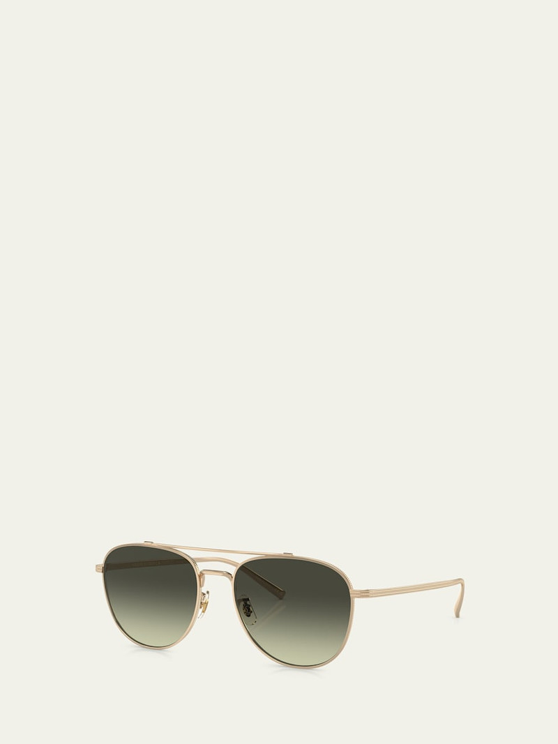 Oliver Peoples Rivetti Titanium Aviator Sunglasses outlook