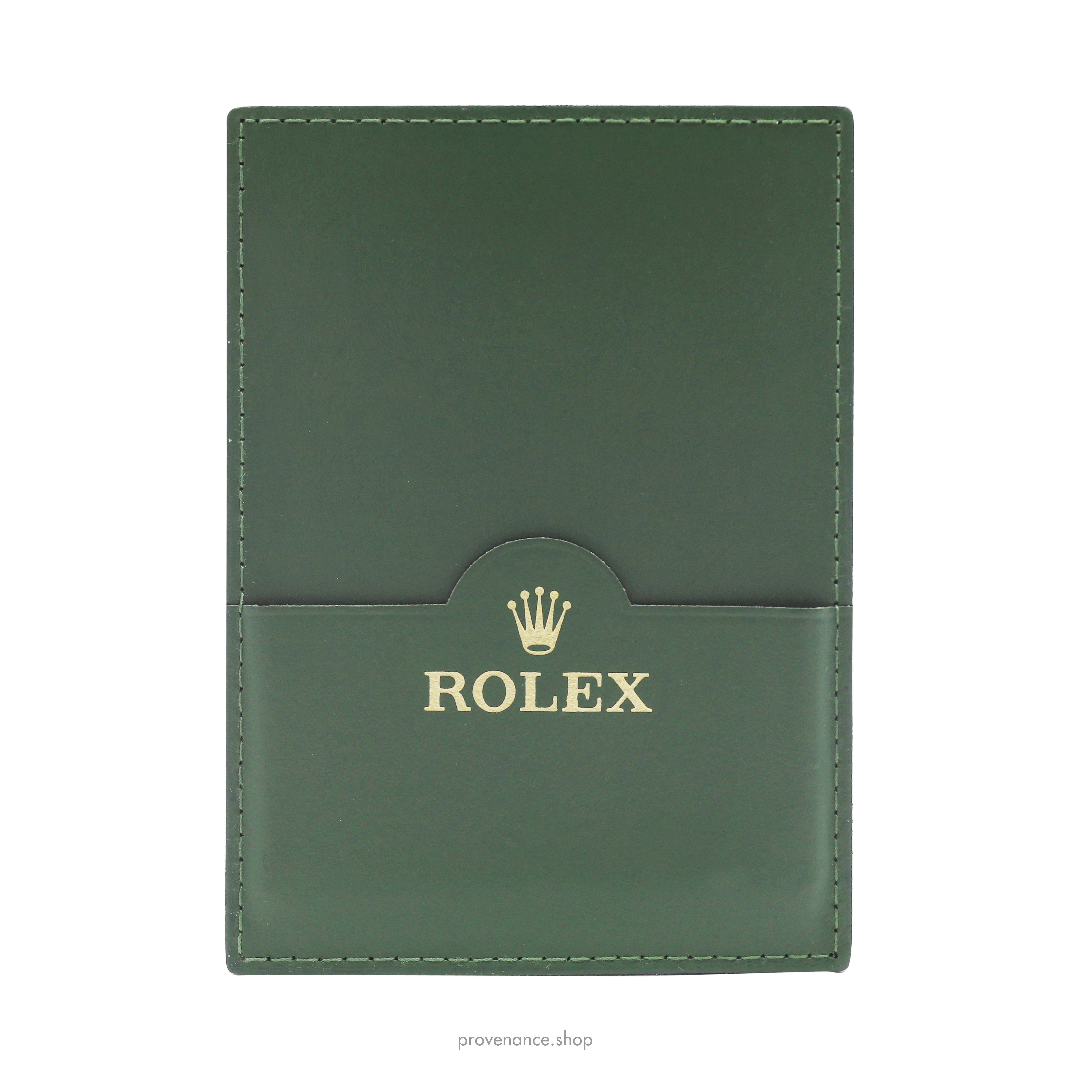 Rolex Card Holder Wallet - Green Leather - 2