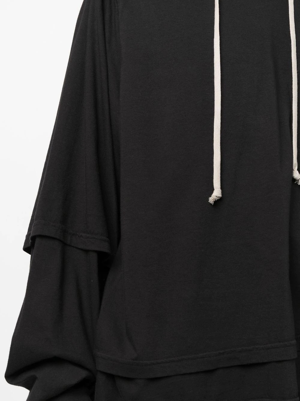 layered organic cotton hoodie - 5