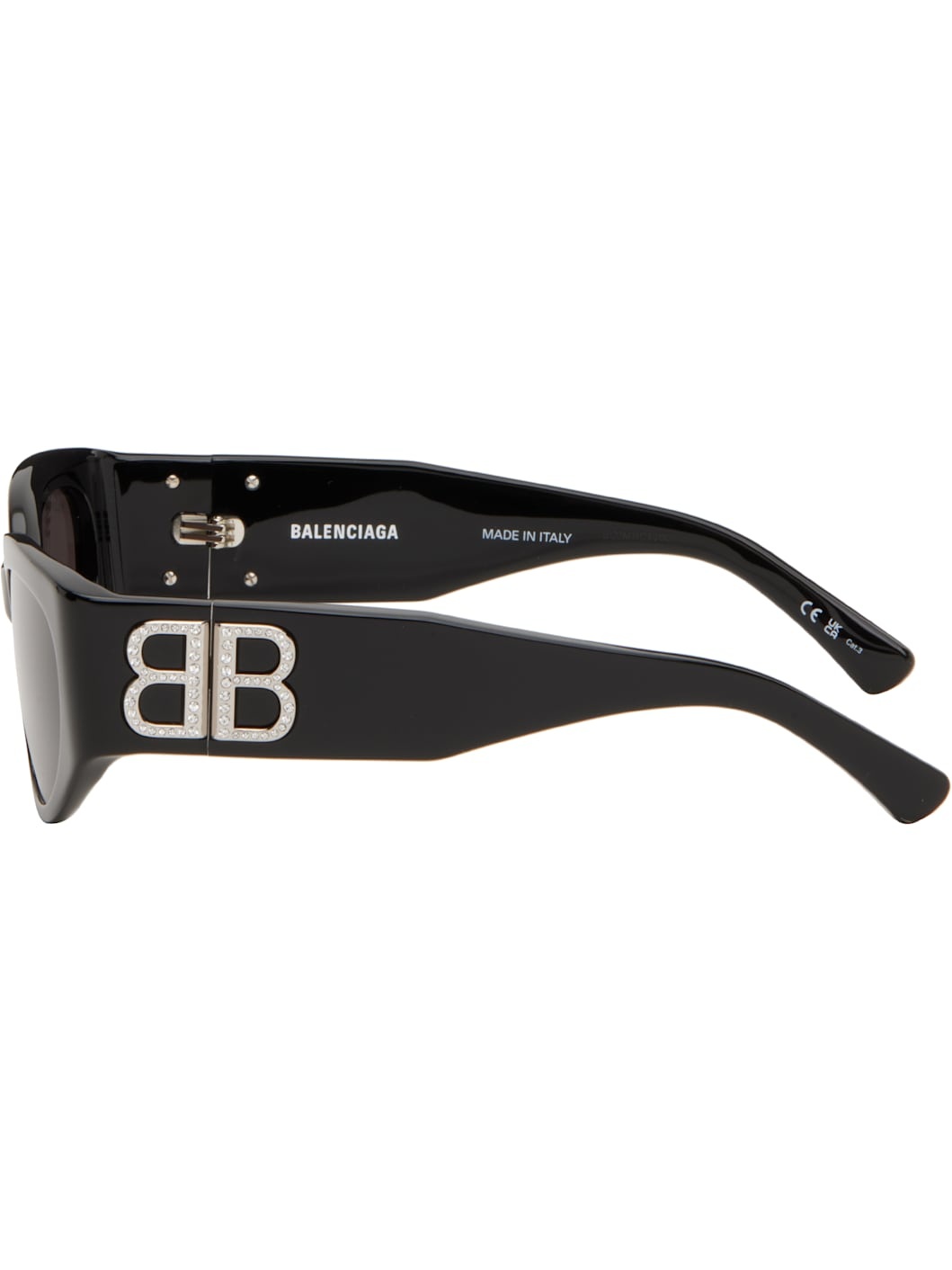 Black Bossy Round AF Sunglasses - 3