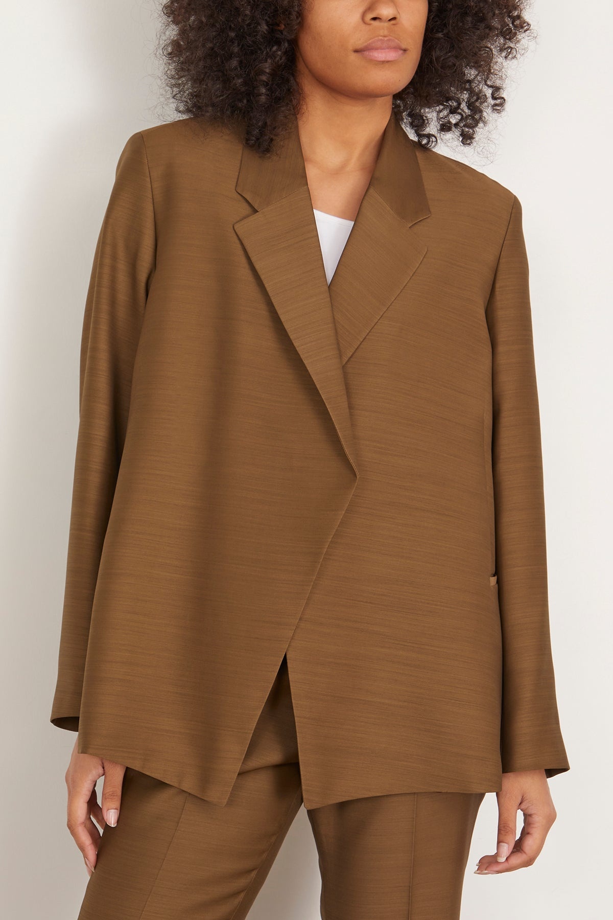 Polus Organic Wool and Silk Jacket in Moss - 3