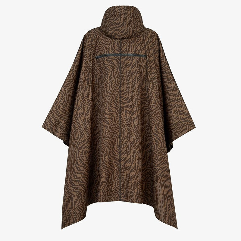 FENDI Brown nylon cape outlook