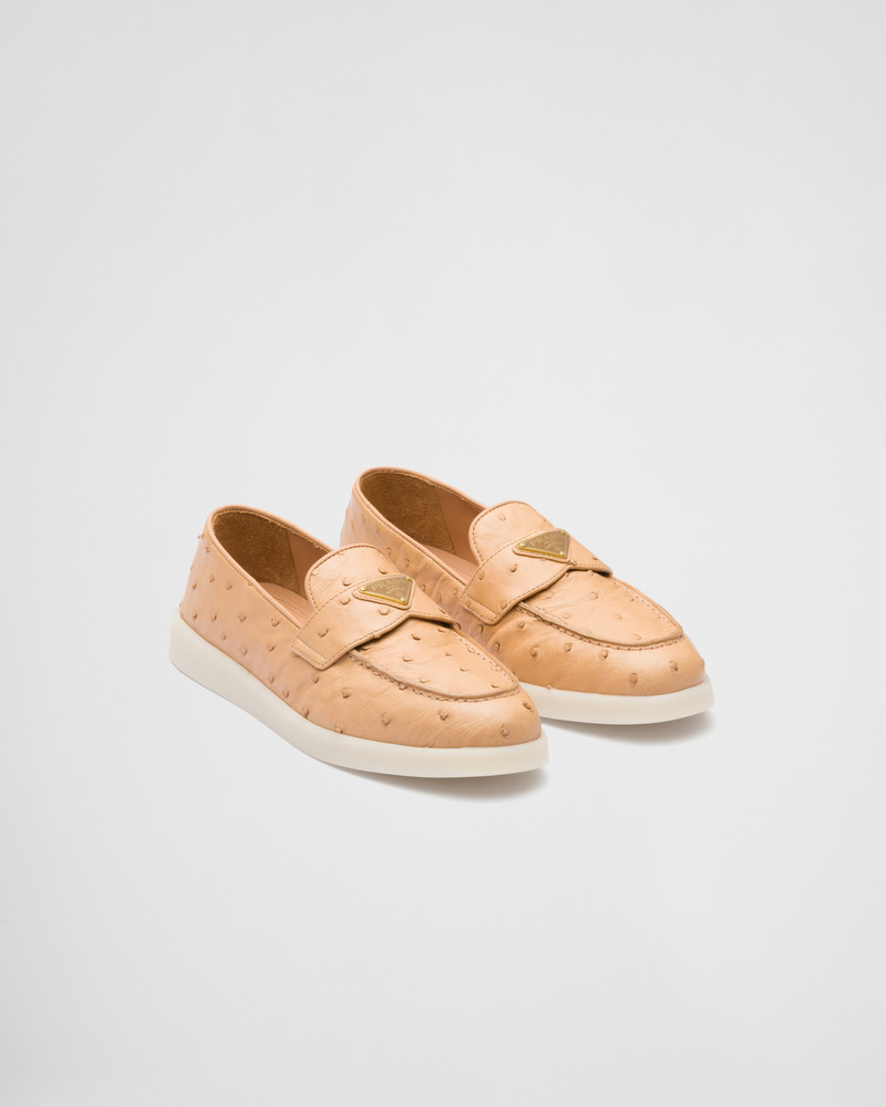 Ostrich leather loafers 1