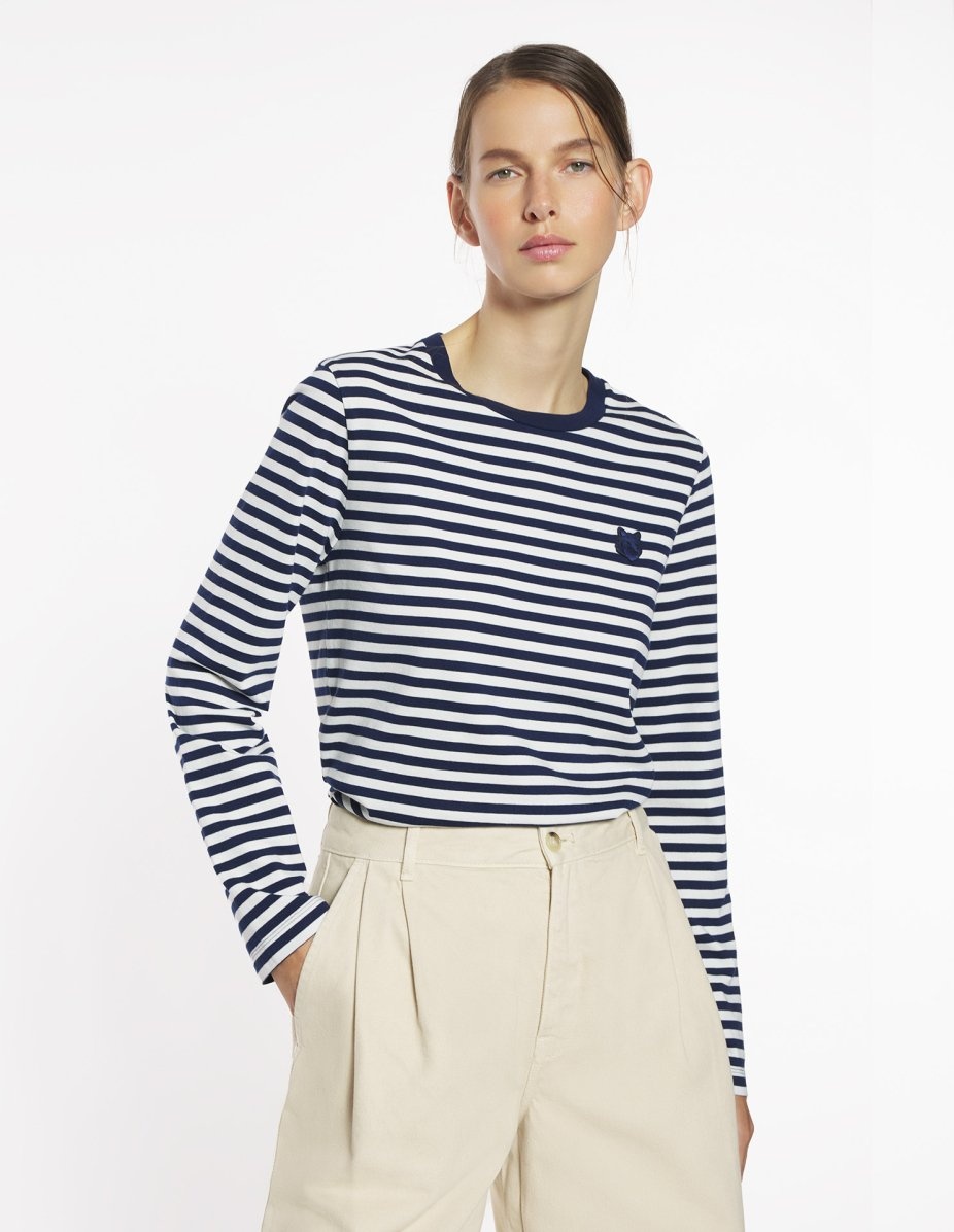 BOLD FOX HEAD PATCH MULTI STRIPES REGULAR LS TEE-SHIRT - 3