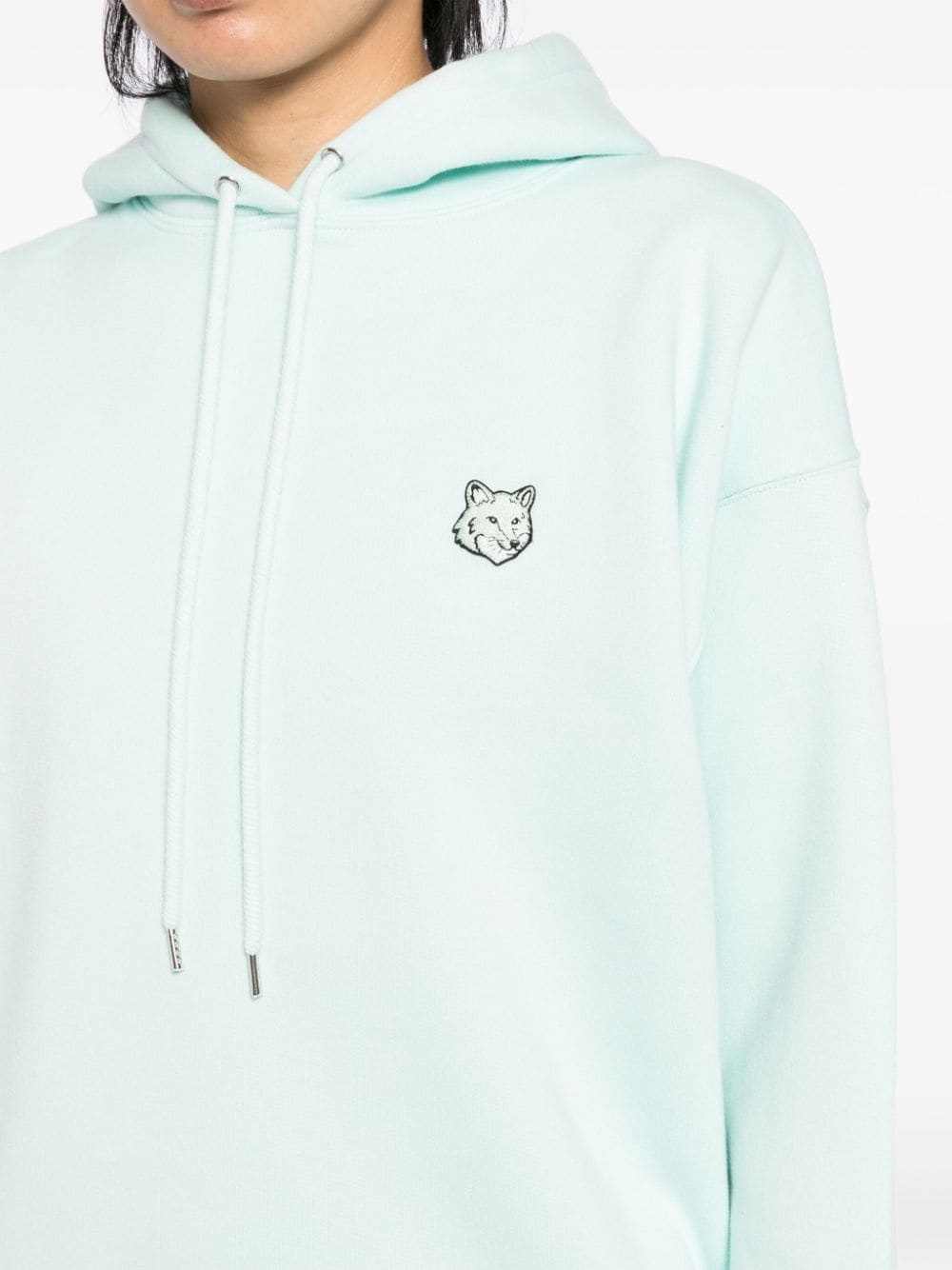 bold fox head patch hoodie - 5