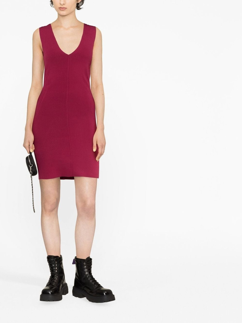 Rick Owens V-neck knitted mini tank dress outlook