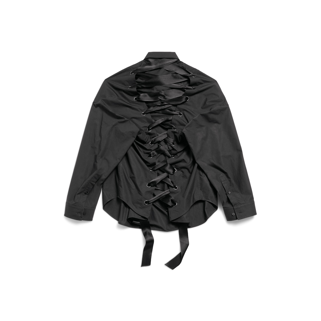 Women's Lace-up Shirt  in Black - 6