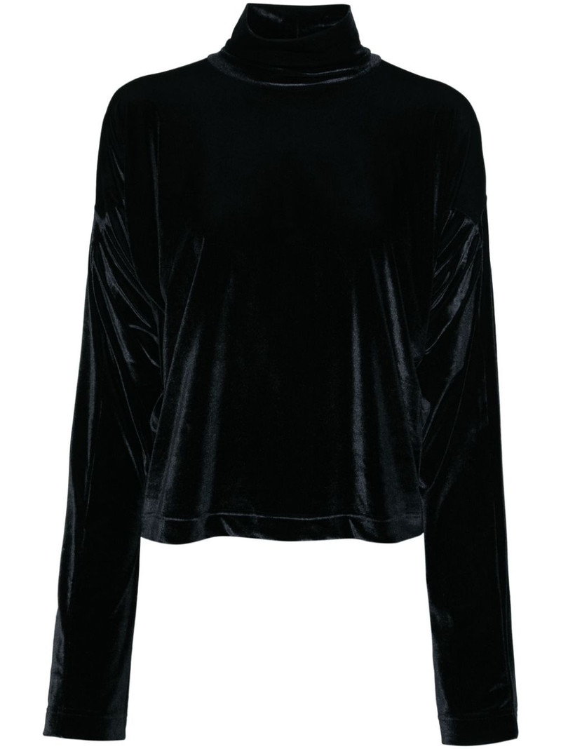 velour high-neck top 1