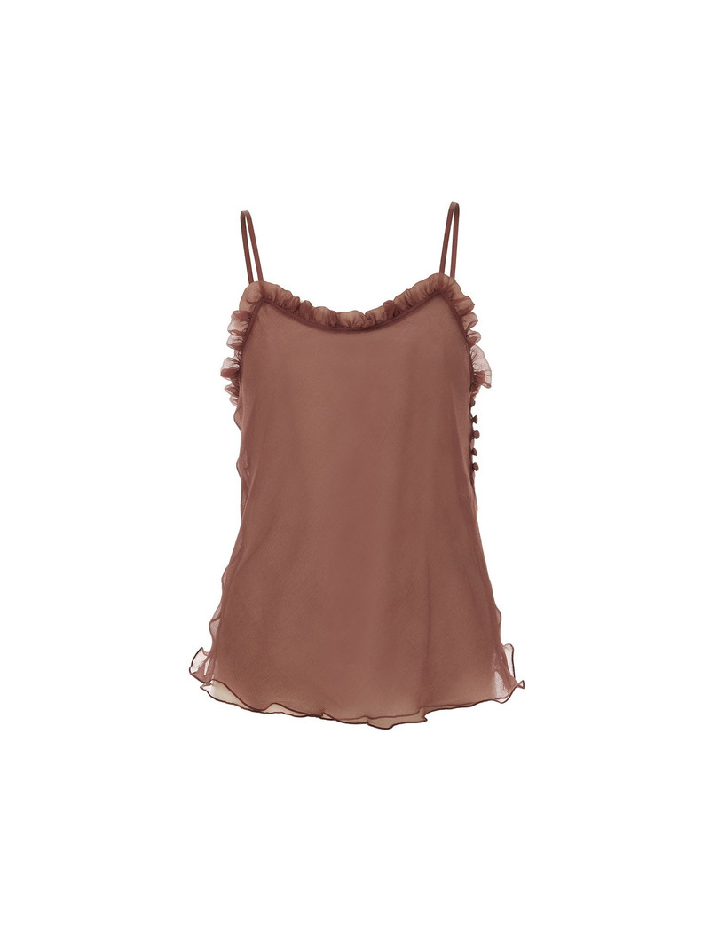 RUFFLED CAMISOLE TOP IN LINGERIE TULLE 1