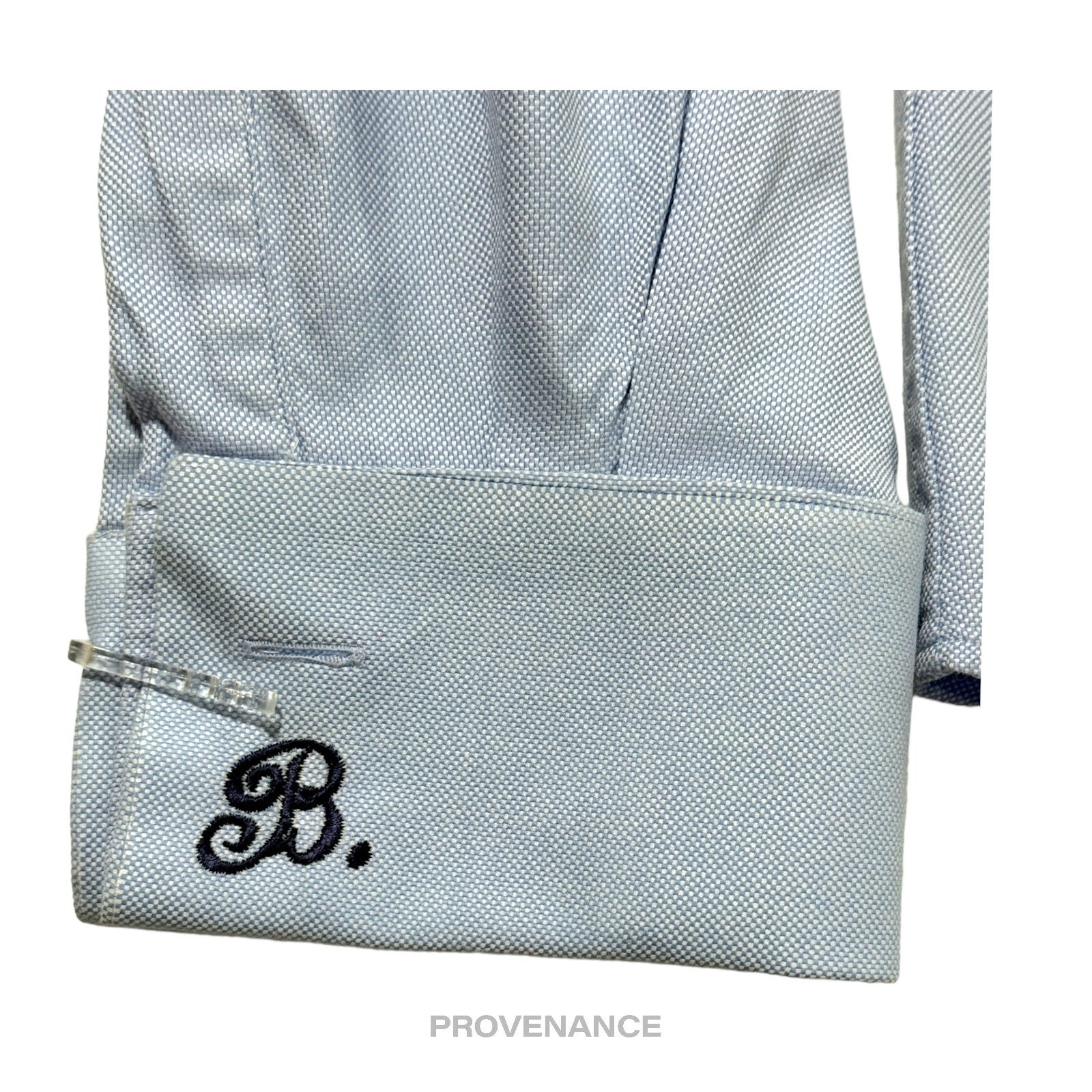 Balenciaga Monogram Woven Shirt - Powder Blue S - 4