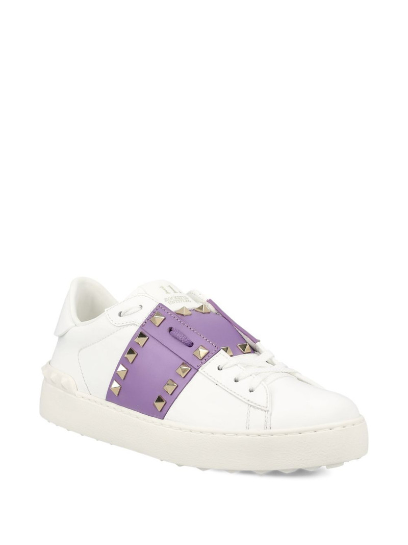 Valentino Rockstud embellished low-top sneakers outlook