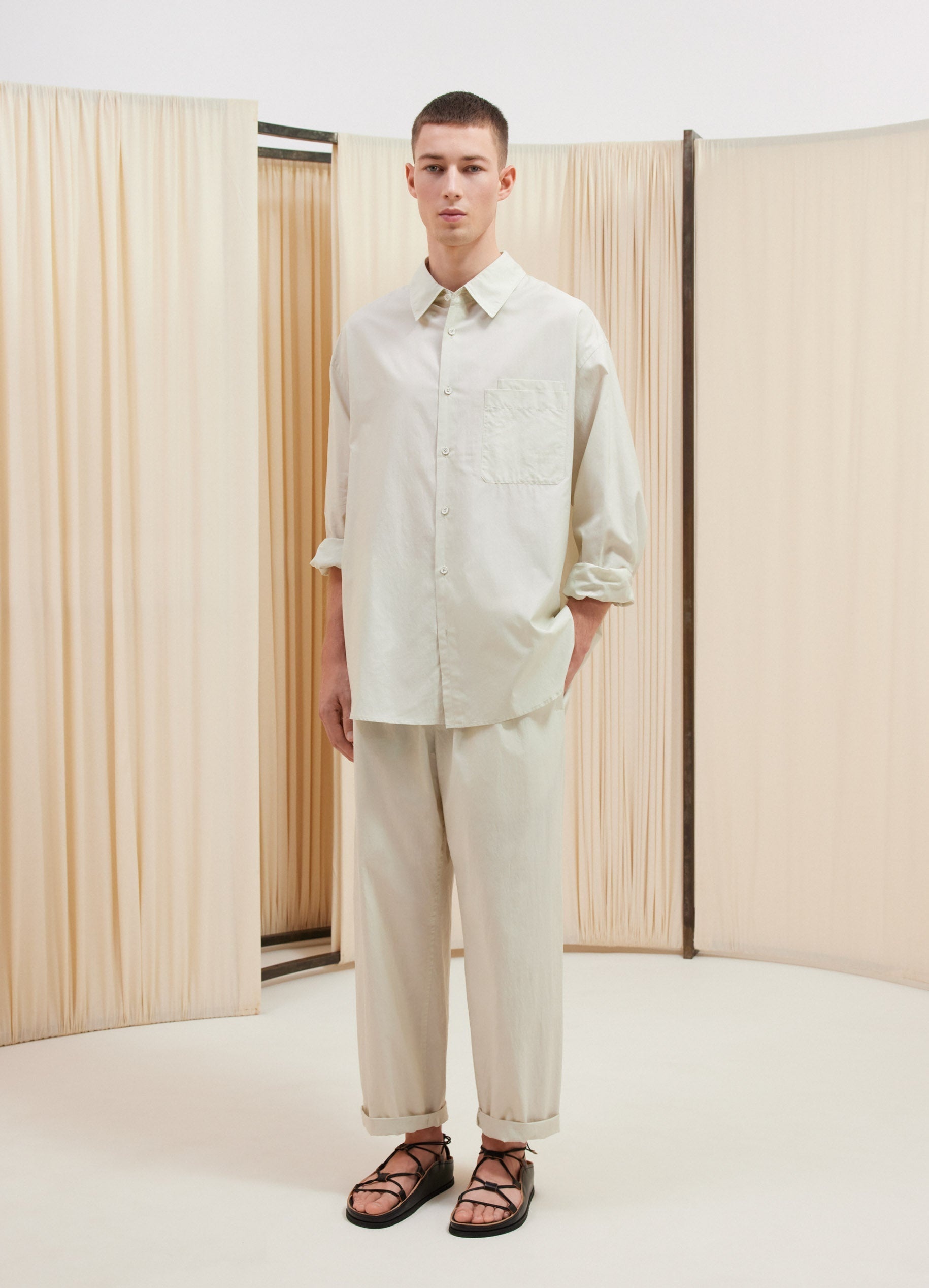 DOUBLE POCKET LONG SLEEVE SHIRT - 3