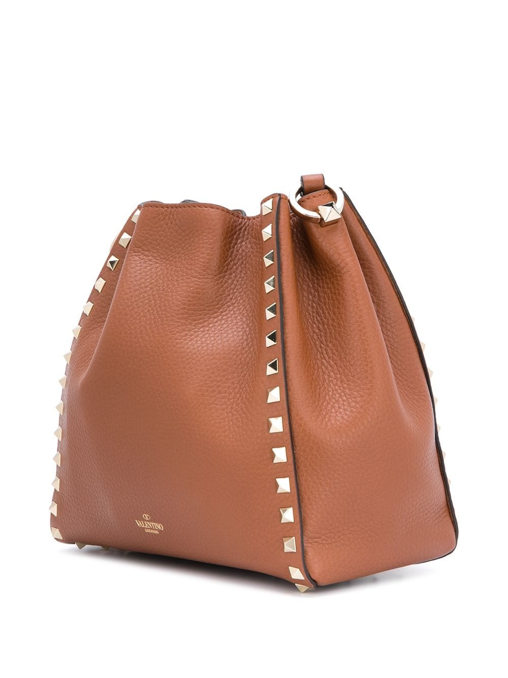 Rockstud leather bucket bag - 3