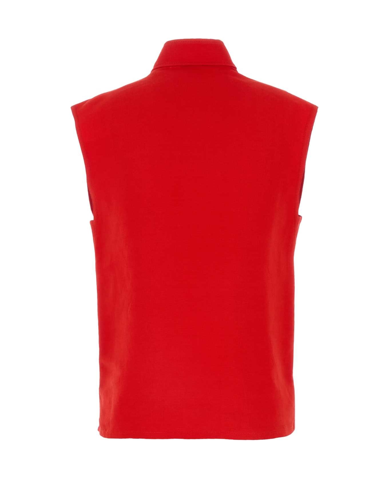 Red Canvas Vest - 2