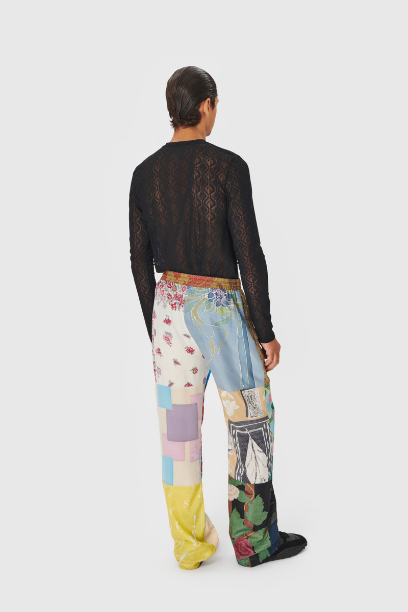Marine Serre Regenerated Silk Scarves Fluid Pants outlook