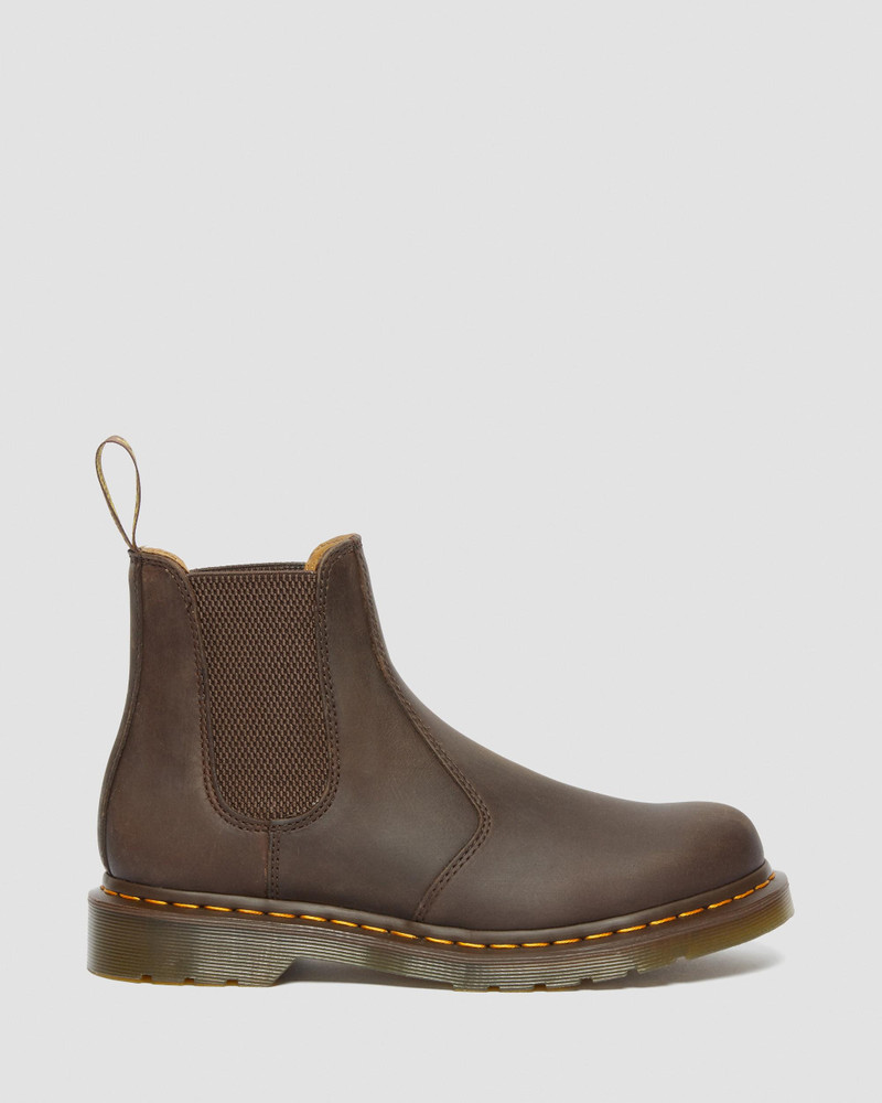 2976 Yellow Stitch Crazy Horse Leather Chelsea Boots - 1