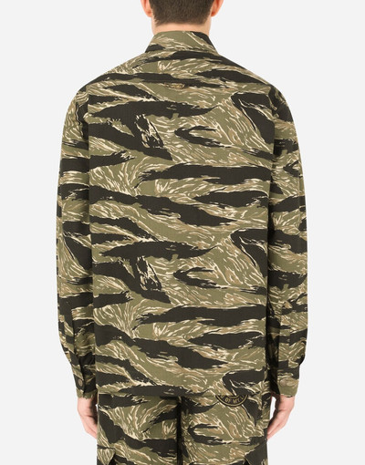 Dolce & Gabbana Camouflage-print cotton jacket outlook